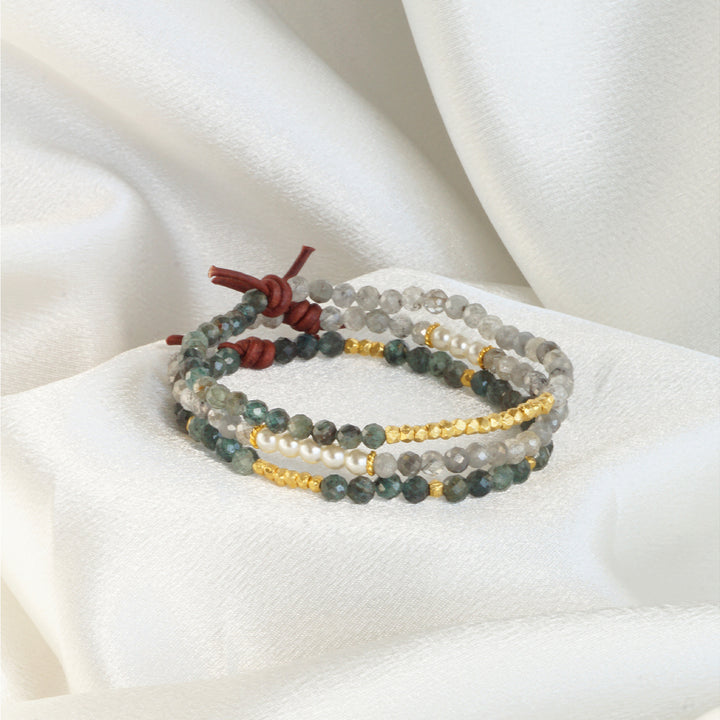 Green Kyanite & Gold Nugget Tiny Bracelet | 2024 Holiday Exclusive