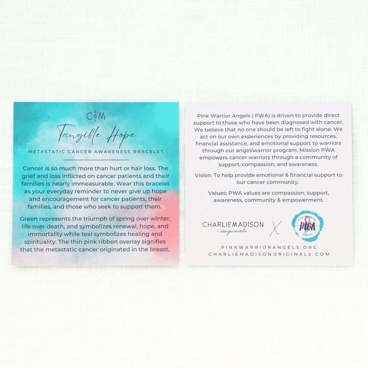 Tangible Hope Mini Bracelet | Metastatic Cancer Awareness Bracelet