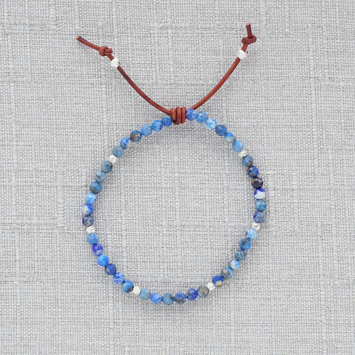 Stackable Lapis Lazuli gemstone bracelet