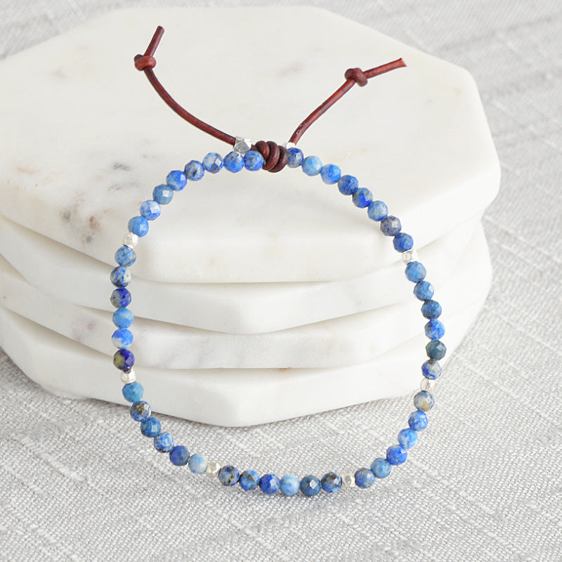 Tiny Mantras Bracelet - Lapis Lazuli | Daily Intention Bracelet