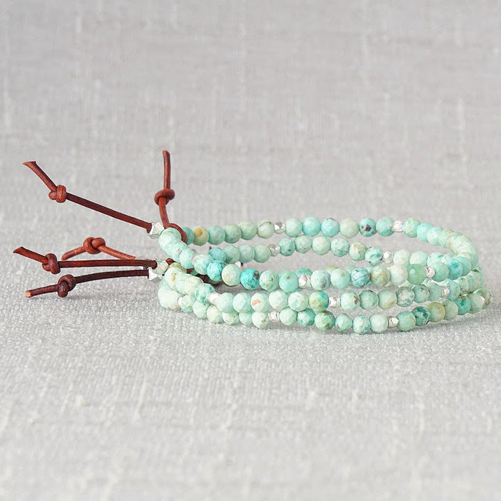 Tiny Mantras Bracelet - Peru Turquoise | Daily Intention Bracelet
