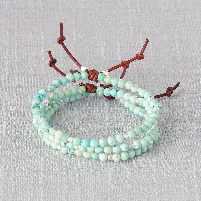Tiny Mantras Bracelet - Peru Turquoise | Daily Intention Bracelet