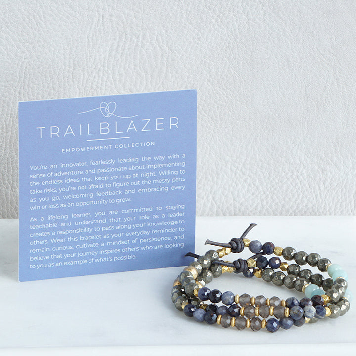 Trailblazer Mini Bracelet with Meaning Card - You’re an innovator, fearlessly leading the way with a sense of adventure, and passionate about implementing the endless ideas that keep you up at night. Wear this bracelet as your everyday reminder to remain curious, cultivate a mindset of persistence, and believe that your journey inspires others who are looking to you as an example of what’s possible.