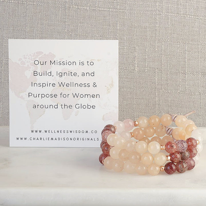 Women Who Do Wonders Bracelet Stack of Three with Meaning Card - A beautiful collaboration between Charliemadison Originals and Wellness & Wisdom collective. The Wellness & Wisdom mission is to build, ignite, and inspire wellness and purpose for women around the globe.