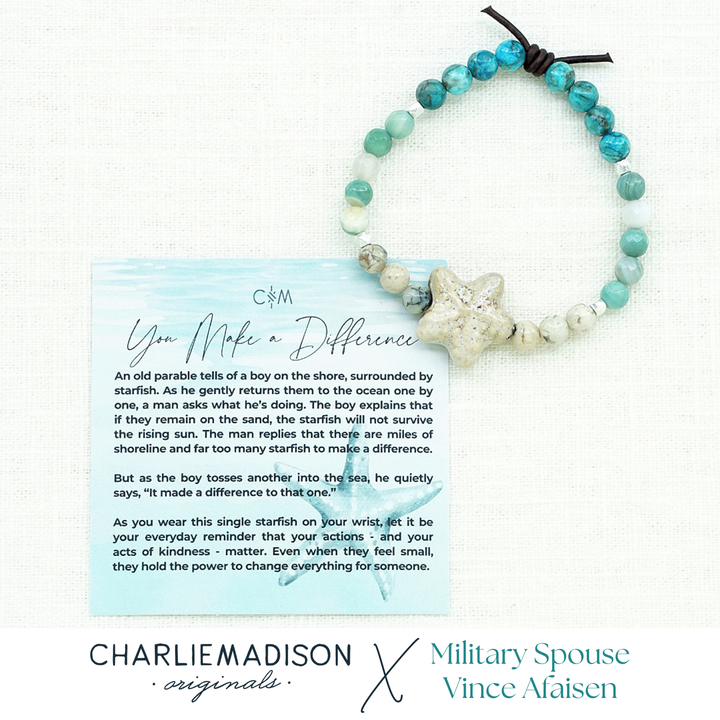 You Make a Difference Mini Bracelet | A Military Spouse Collaboration