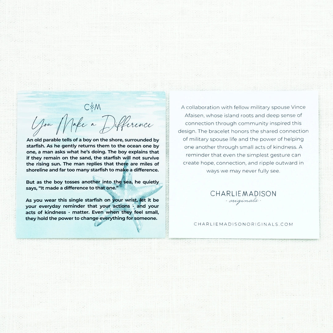 You Make a Difference Mini Bracelet | A Military Spouse Collaboration