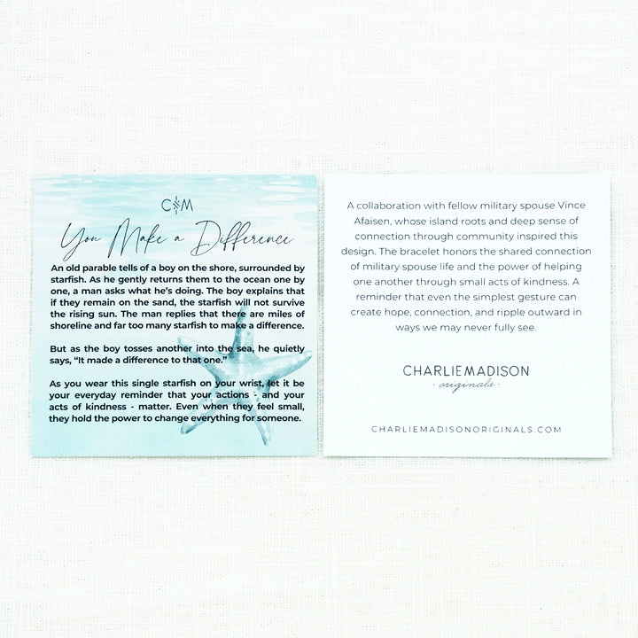 You Make a Difference Mini Bracelet | A Military Spouse Collaboration