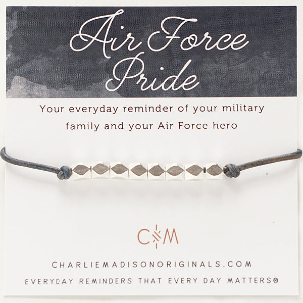 Air Force Pride Bracelet – Your everyday reminder of your military family and your Air Force hero. 
