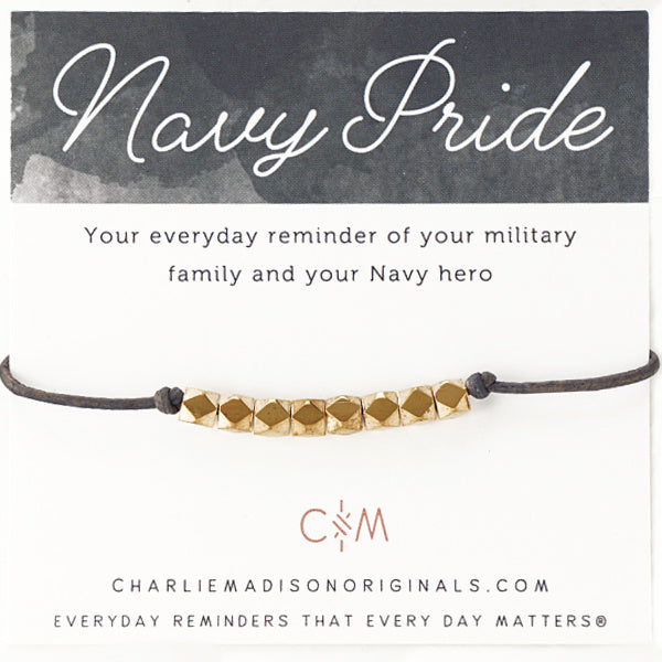 Navy Pride Bracelet – Your everyday reminder of your military family and your Navy hero. 