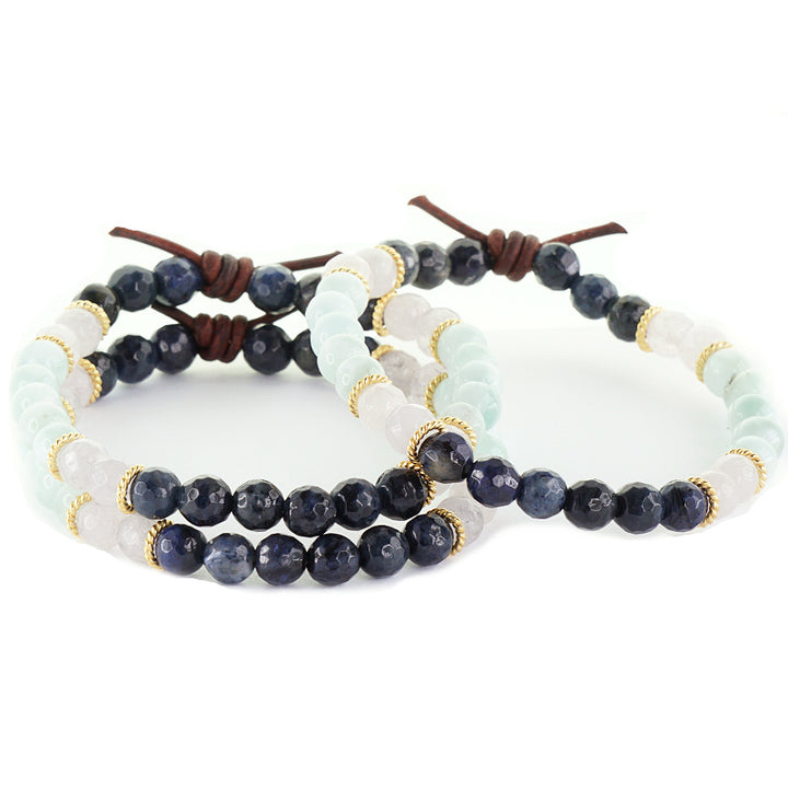 Evolve Bracelet Stack, Evolve Retreat 2022, 6mm Gemstones, Military Jewelry, Military Spouse Jewelry, Military Spouse