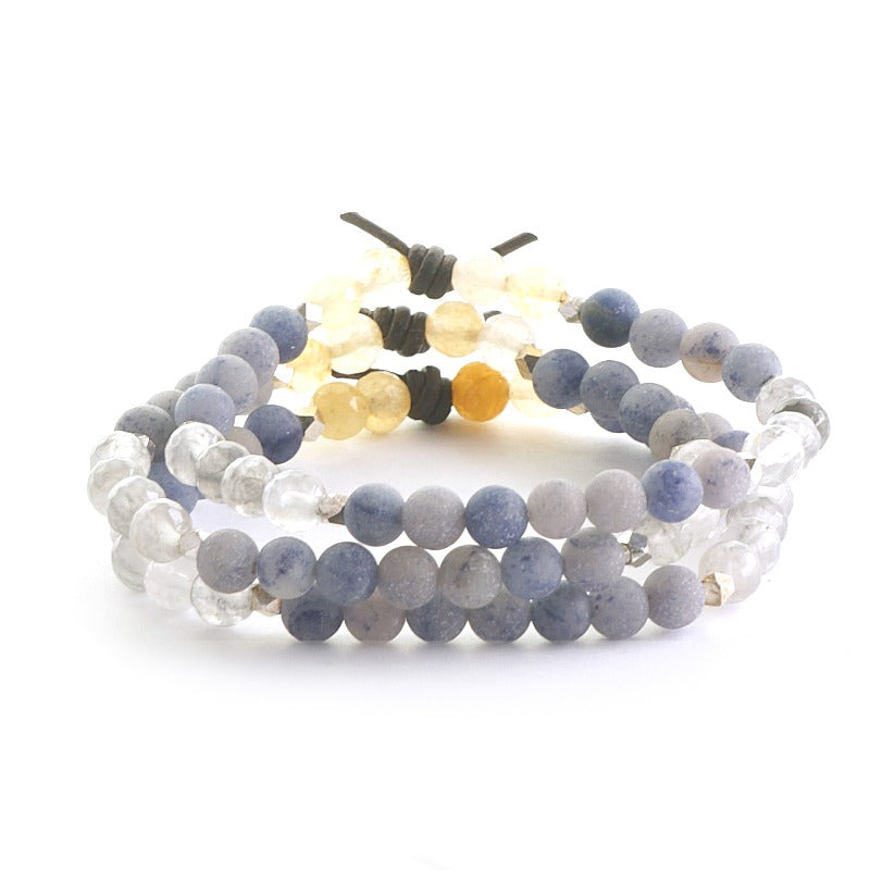 In My Heart Air Force Bracelet Stack of 3, Military Tribute Bracelet, Support The Troops, PCS, Deployment, Military Spouse Jewelry