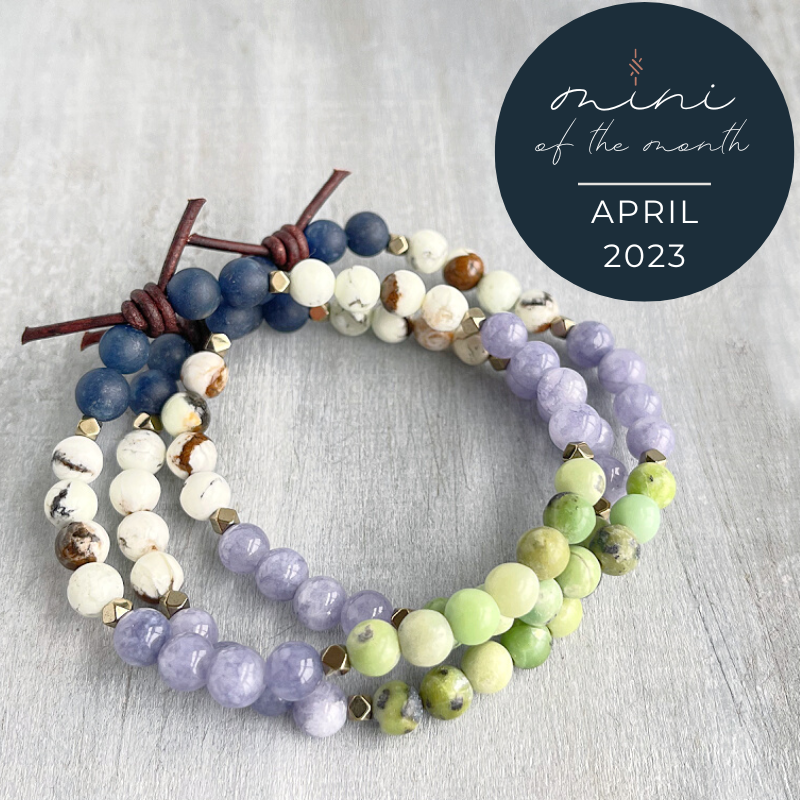 Chrysoprase, Jade, and Quartz Mini Bracelet (Blossom) | April 2023 Mini of the Month