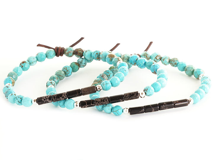 Turquoise Howlite & Jasper Mini Bracelet (Patience) | January 2023 Mini of the Month