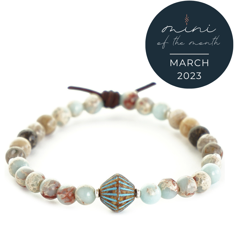 Impression Jasper & Fossil Jasper Mini Bracelet (Serenity) | March 2023 Mini of the Month
